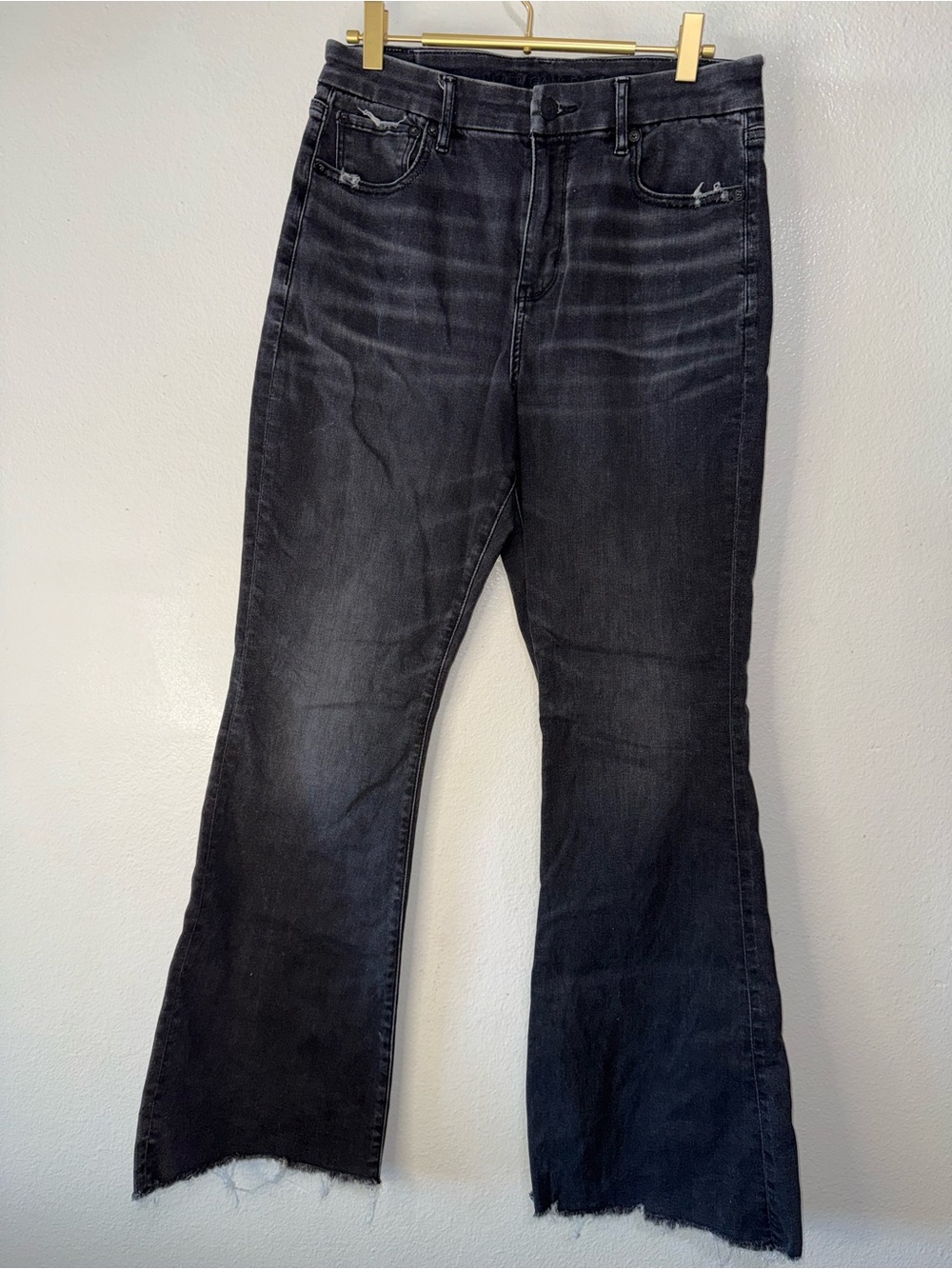 American Eagle Outfitters Black Washed flared Jeans